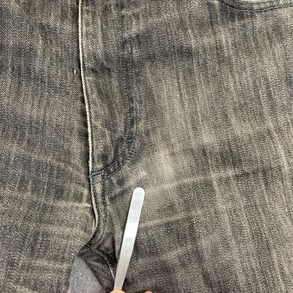 Zegna Sport Jeans Men’s 34x32 Distressed Gray Cotton Straight Denim Zip Fly READ - Picture 3 of 11